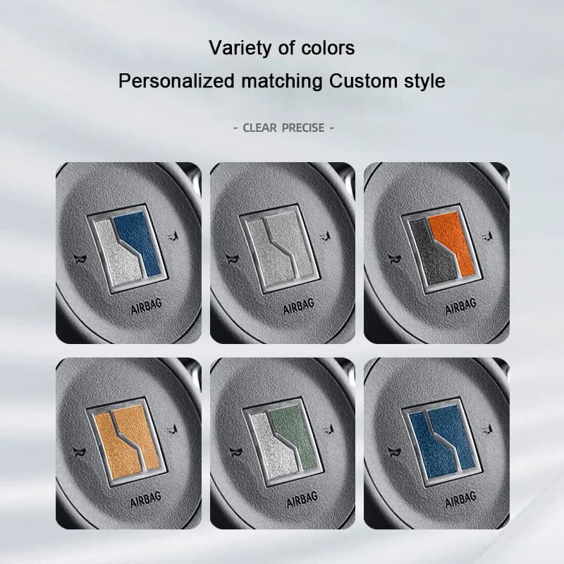 For ZEEKR 001 009 ZEEKR 7X 8X 9X 24-26 Super Suede Steering Wheel Decorative Horn Decal Sticker Car Interiors Accessories