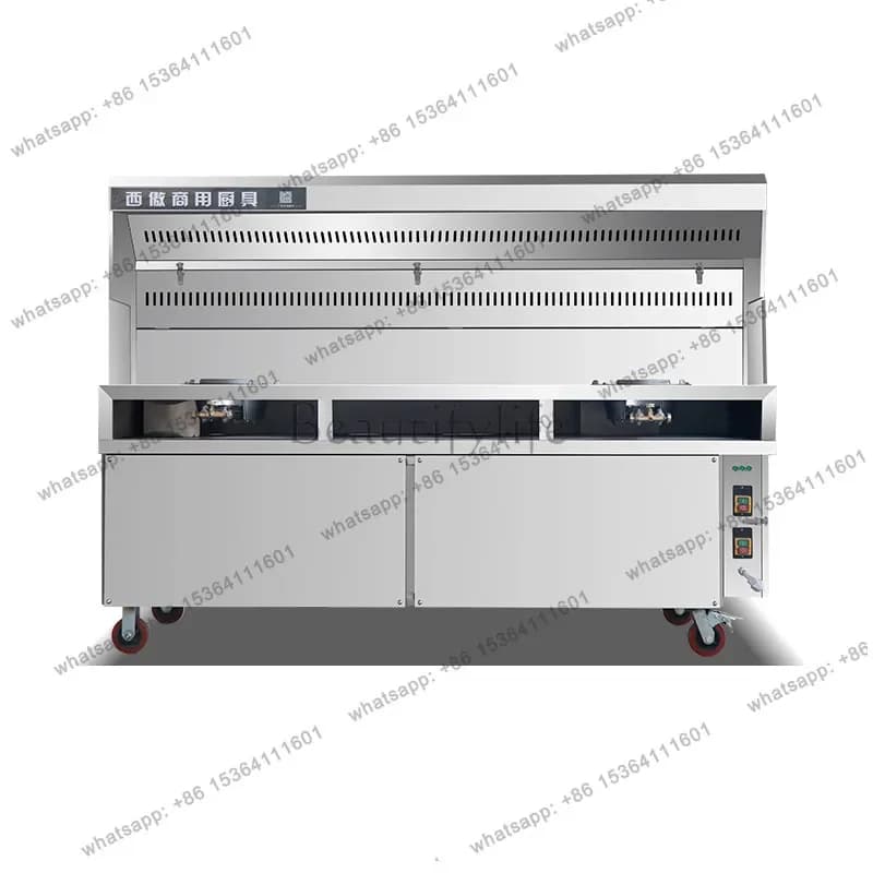 z.Smokeless barbecue truck Natural liquefied gas stall Mobile smokeless barbecue grill Commercial