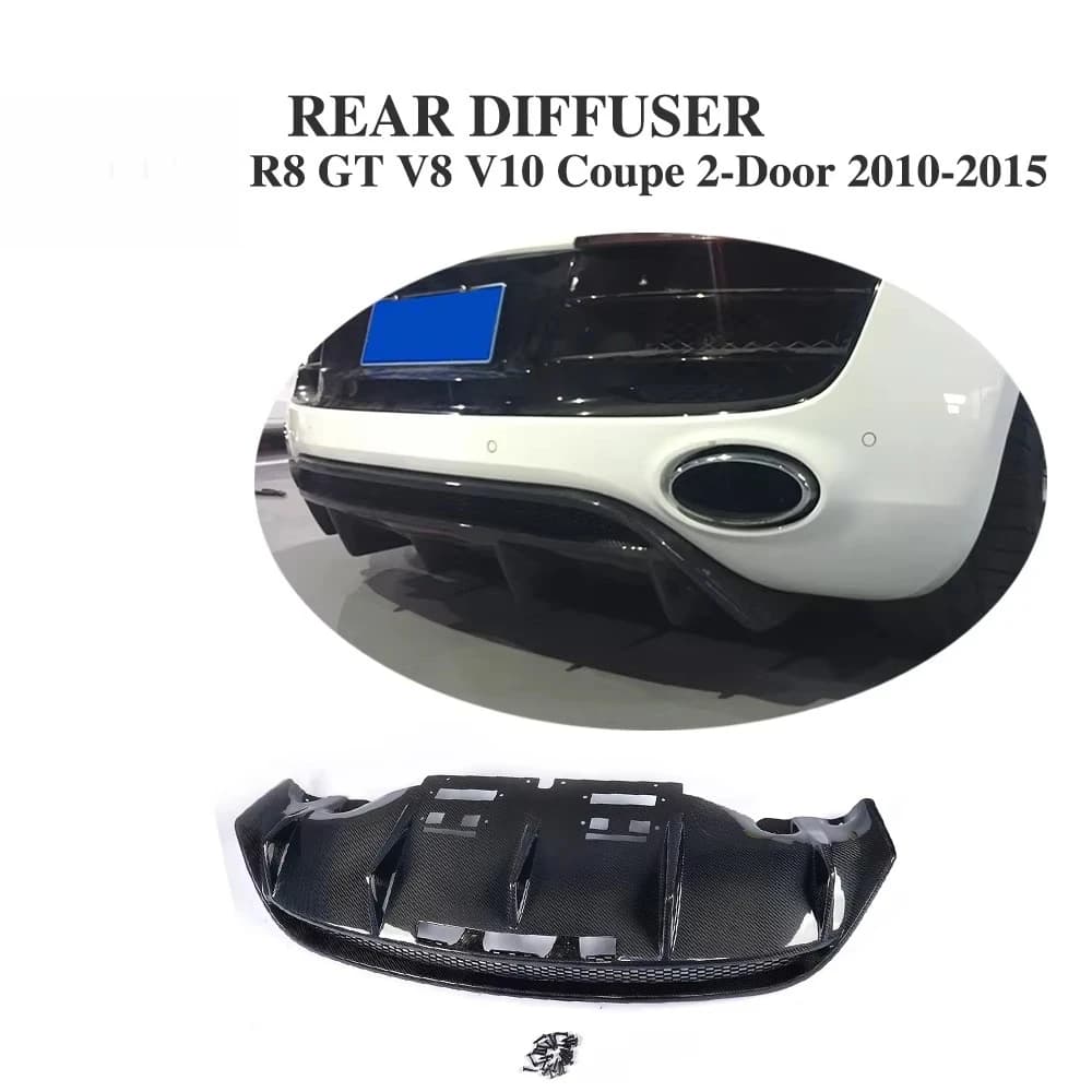 Carbon Fiber Rear Diffuser for  R8 GT V8 V10 Coupe 2-Door 10-15(Fits:R8)
