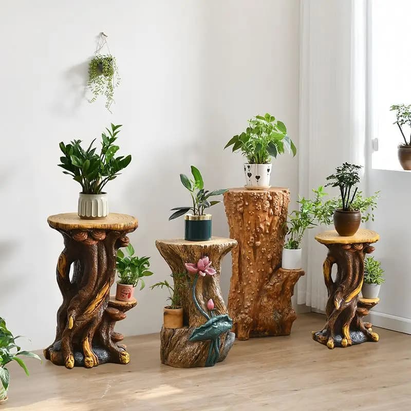 Flower Shelf Indoor Home Creative Home Decoration Bedroom Balcony Living Room Sofa Next To The Bonsai Planting Shelf
