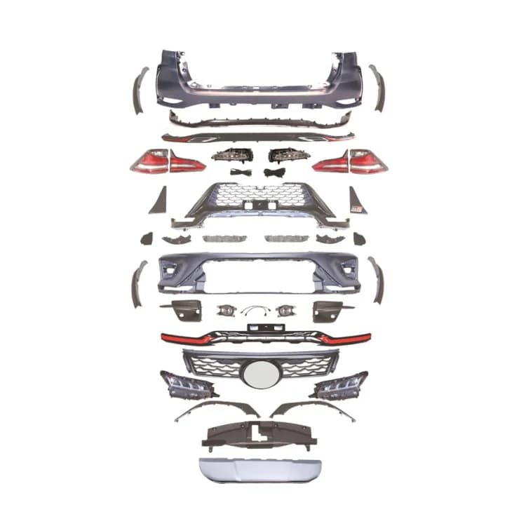 Factory Sales W-SKIRT GR Sport BodyKit Bumper Lip Diffuser Grille Headlight Tail Light Body Kits for Toyota Fortuner 2016-2021