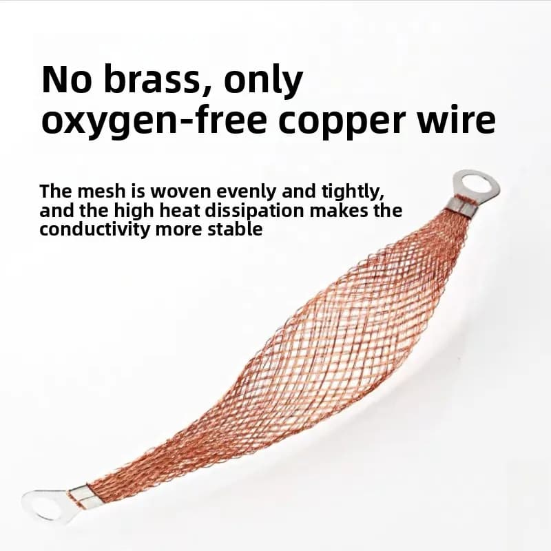 Soft Copper Wire Braided Strap for Bridge Frame Grounding and Switchgear Door Passage Equipotential Cross - Connection