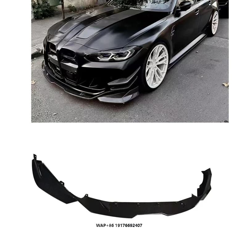 CFA Style Dry Carbon Fiber Front Bumper Lip for M4 M3 G80 G82 Dry Carbon Fiber Front Lip  High Quality