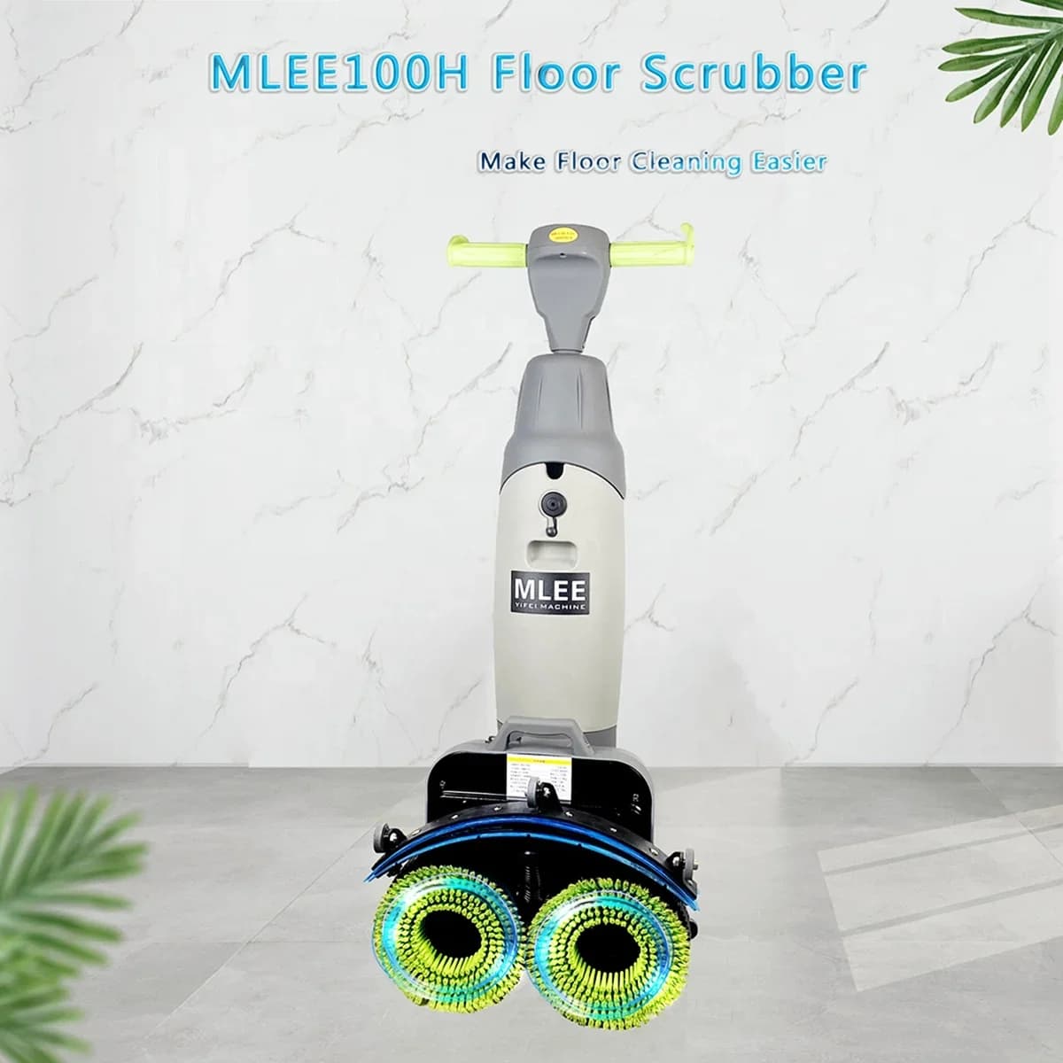 MLEE100H Mini Floor Scrubber With Lithium Battery Powered Double Brush Cleaning Machine Floor
