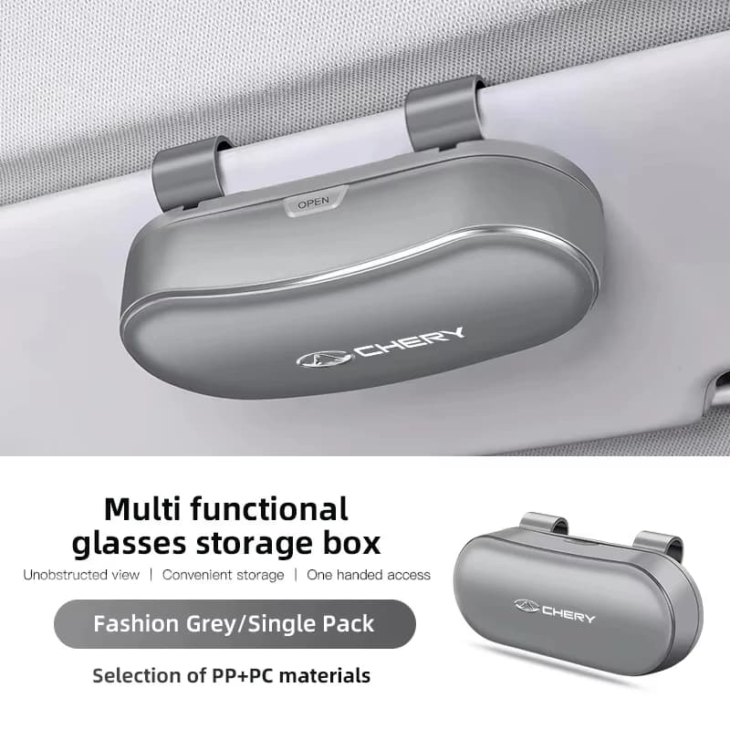 Car Sun‑Visor Sunglasses Holder Eyeglasses Storage Box For Chery Tiggo 7 8 9 4 Pro 3X Omoda 5 E5 Jaecoo 7 8 Auto Interior Parts