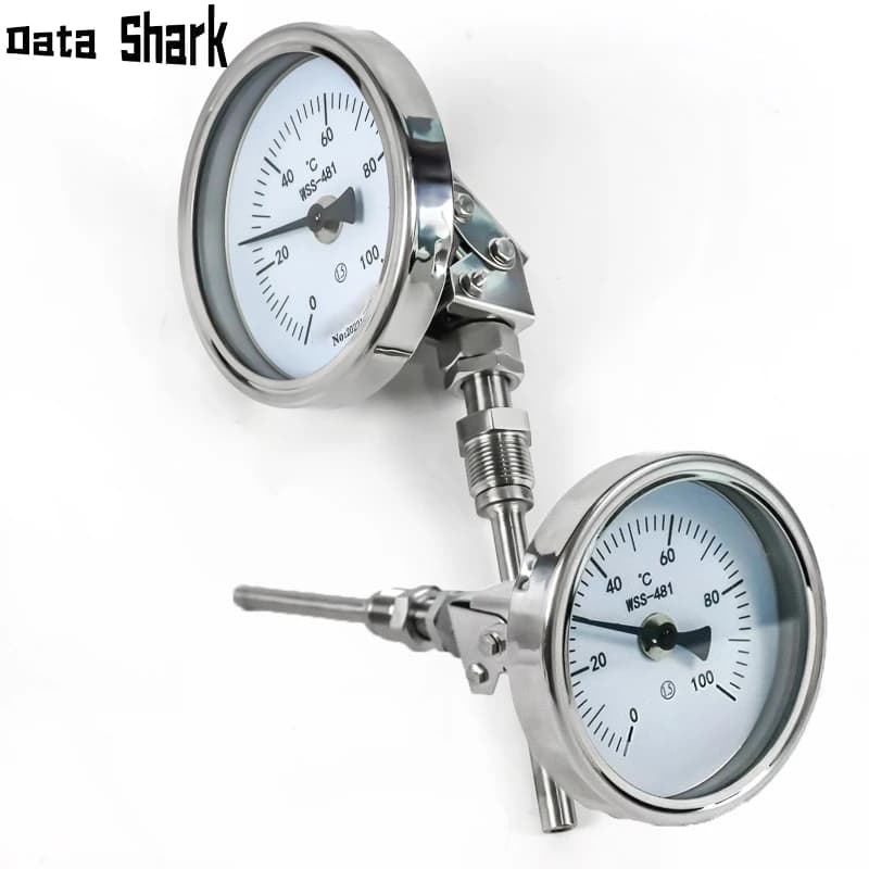 Industrial temperature gauge ss304 high quality pipe temperature meter boiler high temperature steam  bimetallic thermometer