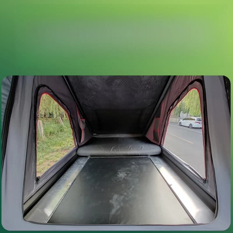 High Quality Aluminum Alloy Roof Top Tent Waterproof Double Person Outdoor Pickup Truck Hard Roof Canopy Fixed Ca