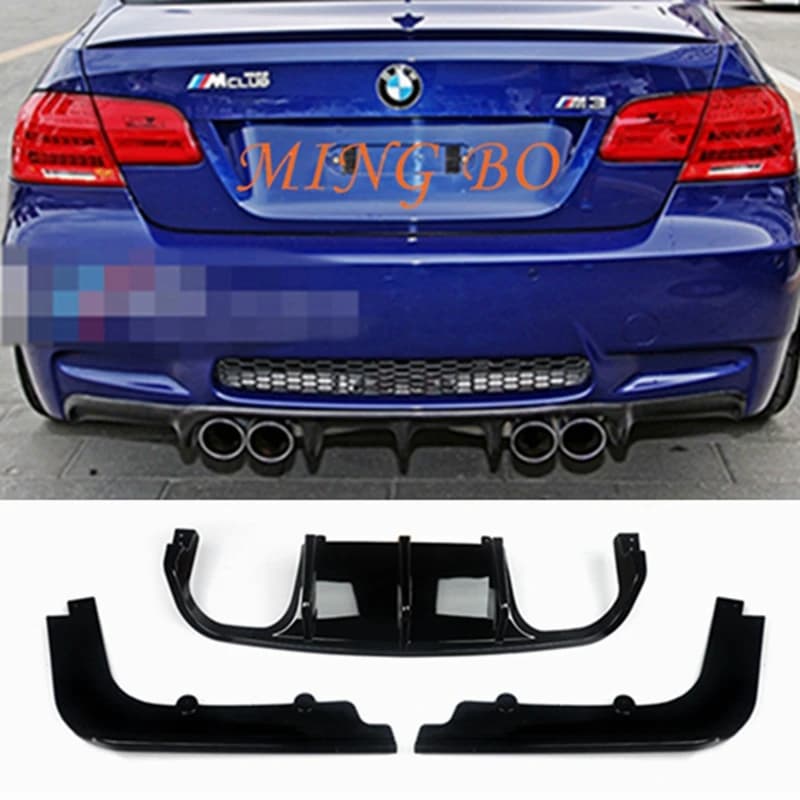 FOR BMW 3 Series M3 E92 Coupe E93 Convertible Rear Diffuser 2008 - 2013 glossly black Rear Bumper Lip Magickit