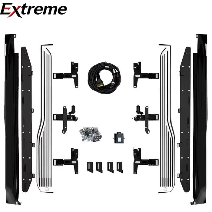 Automatic S Upreme Style Power Step Electric Running Boards Side Steps Pedal for BMW X5 X7 Width 22cm Black Powder Coated