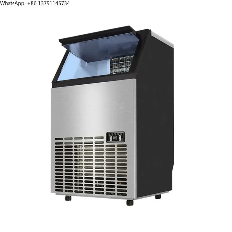 Electric Ice Maker 110lbs/24h Commercial Snow Milk Cube Ice Machine 176lbs Household Milk Tea Shop Equipment