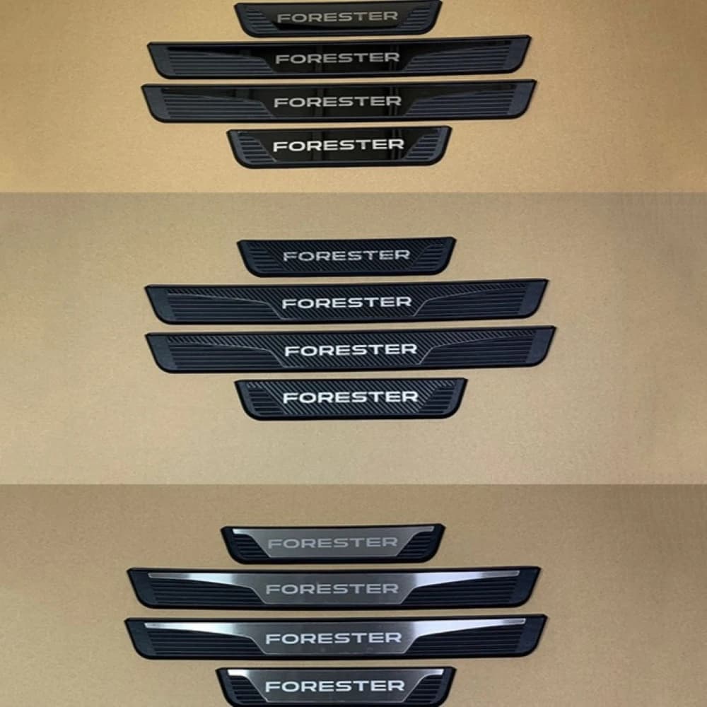 For Subaru Forester 2023-2025 2026 2027 All Version Door Sill Plate Strip Stainless Steel Plastic Interior Accessories Auto Part