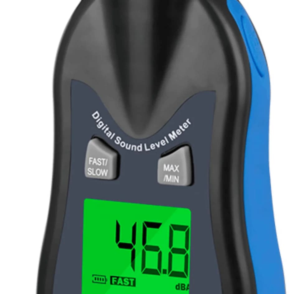 HP882C Digital Sound Level Meter 30-130dB, A-Weighted Noise Tester with Backlight MAX/MIN FAST/SLOW for Factory & Home Audio