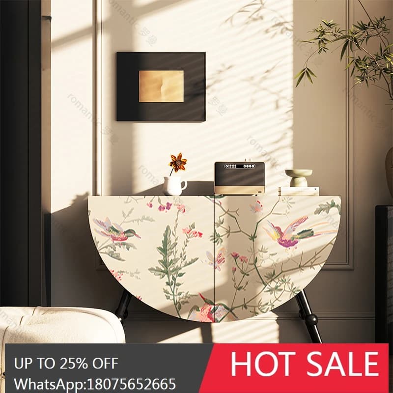 SGF retro door solid wood porch cabinet decorative cabinet living room wall integrated side cabinet