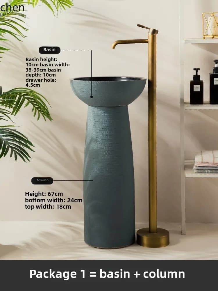 u11washbasin ceramic column basin outdoor washbasin platform integrated courtyard garden pool washbasin