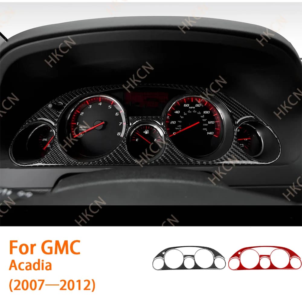 For GMC Acadia 2007—2012 Carbon Fiber Deiver Side Speedometer Panel Car Accessories Interior Cover Trim Sticker Modification