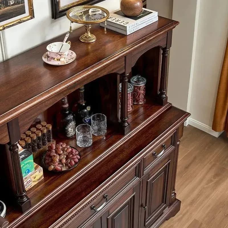 I-28  walnut wall integrated light luxury high-end living room storage side cabinet