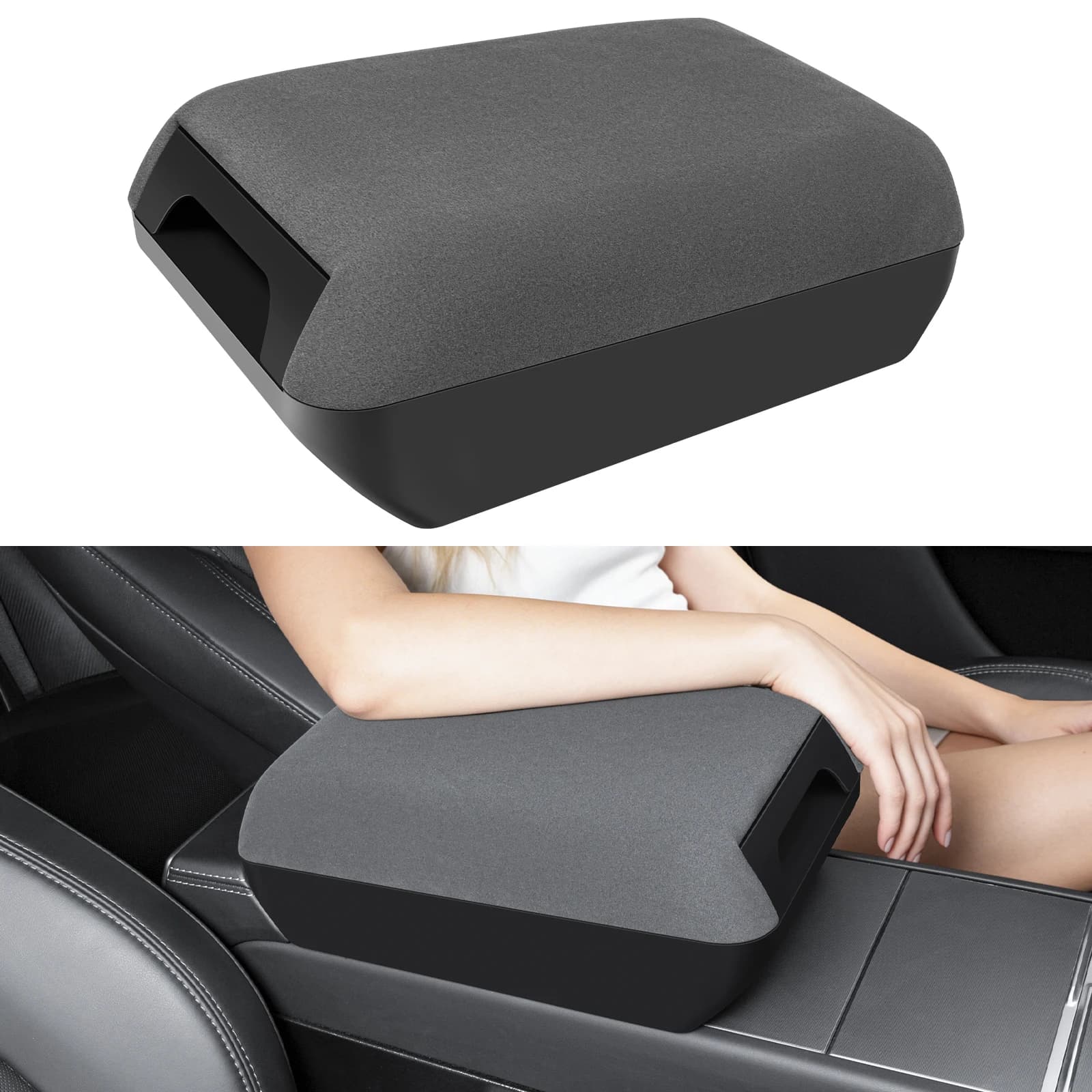 Armrest Cover Center Consolet Armrest Cover with Storage Box for New 2025-2026 Model Y Juniper and 2024-2025 Model 3 Highland
