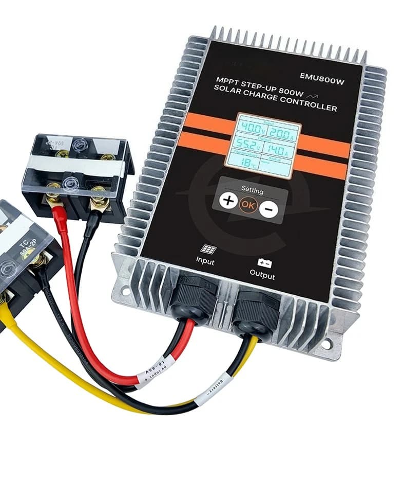 CE  FACTORY IP65 EMU800W 800W 24-85V ADJUSTABLE MPPT SOLAR CHARGE CONTROLLER 99% LCD DISPLAY BATTERY CHARGER SMART BOOST