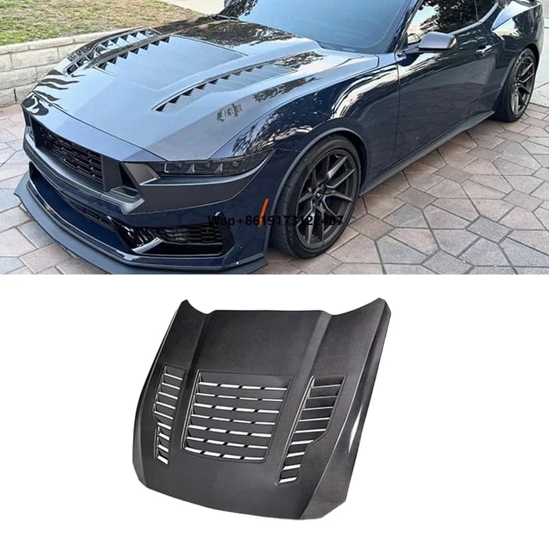 For Mustang 2024 Carbon Fiber Hood High Quality Car Bumper Modification Accessory