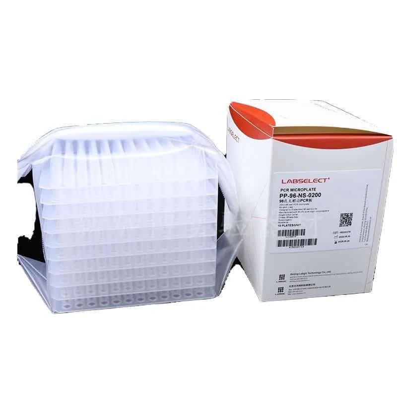 96-well PCR Microplates PCR Plate Half Skirt Transparent PCR Tubes 0.1ml 0.2ml Nonpyrogenic Noncytotoxic DNase-/RNase-free 10/PK