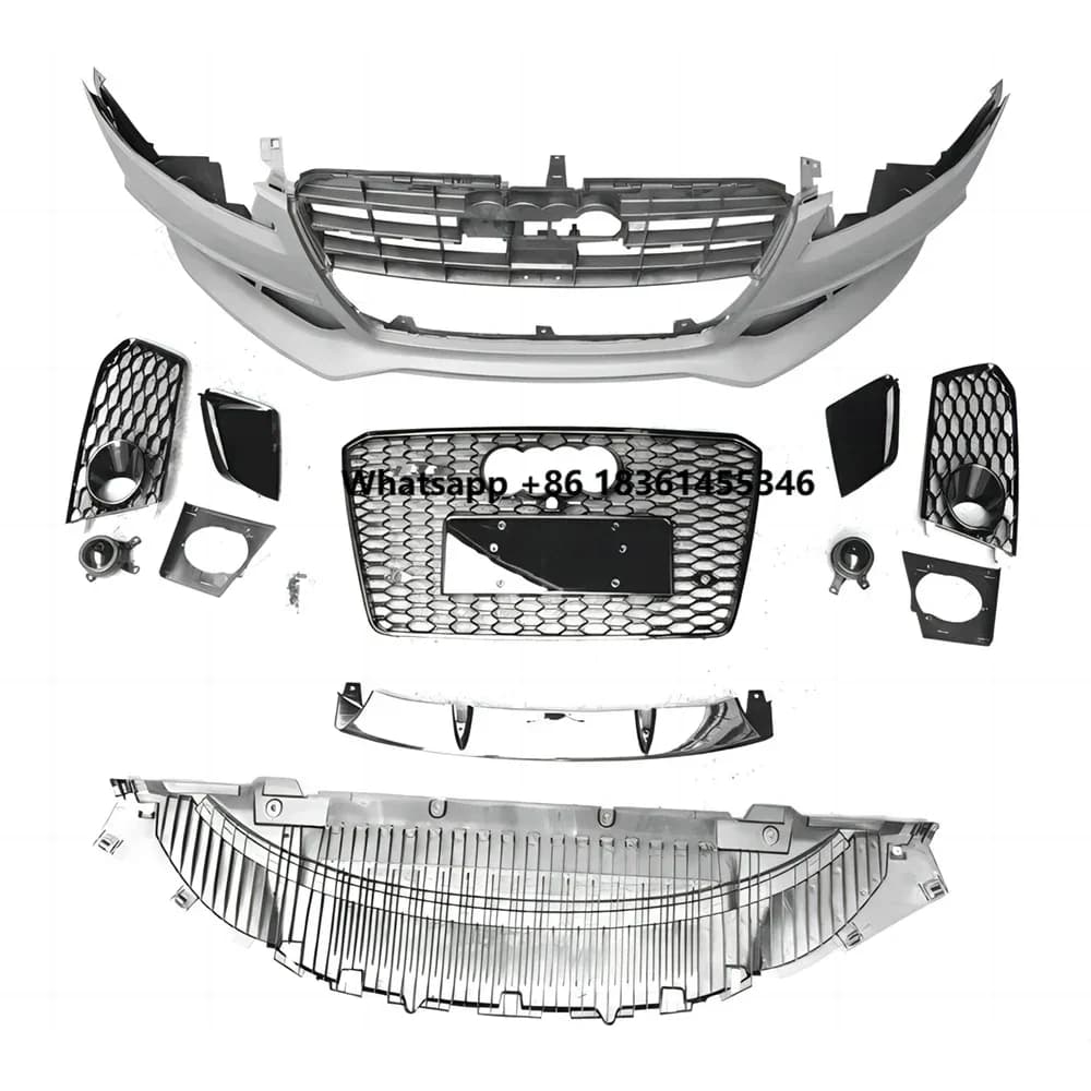 For AA8 11-13 14-18 with Grill RS8 or W12 Style Front Bumper Body Kit