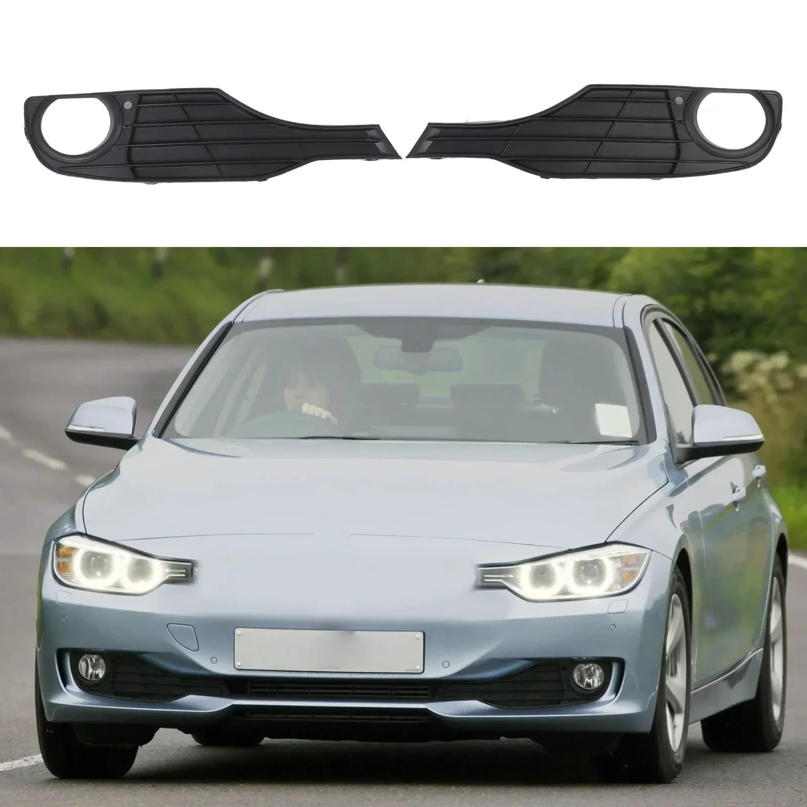 Fog Light Bezel Fog Lamp Frame OE 51117281919 51117281920 For BMW 3 Series F30 F31 2012-2015 (Not Suitable for Package Version)