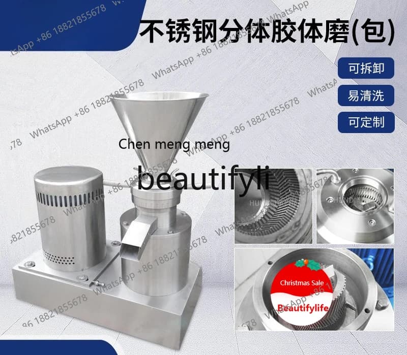 X C45 Stainless steel miniature, grinder laboratory, industrial commercial chili sauce colloid mill