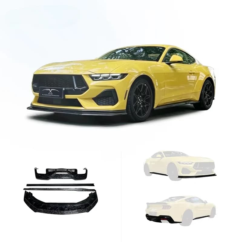 For Ford Mustang S650 Upgrade High Quality Carbon Fiber Body Kit Car Bumpers Front Lip Side Skirt Rear Diffuser 2024-2025