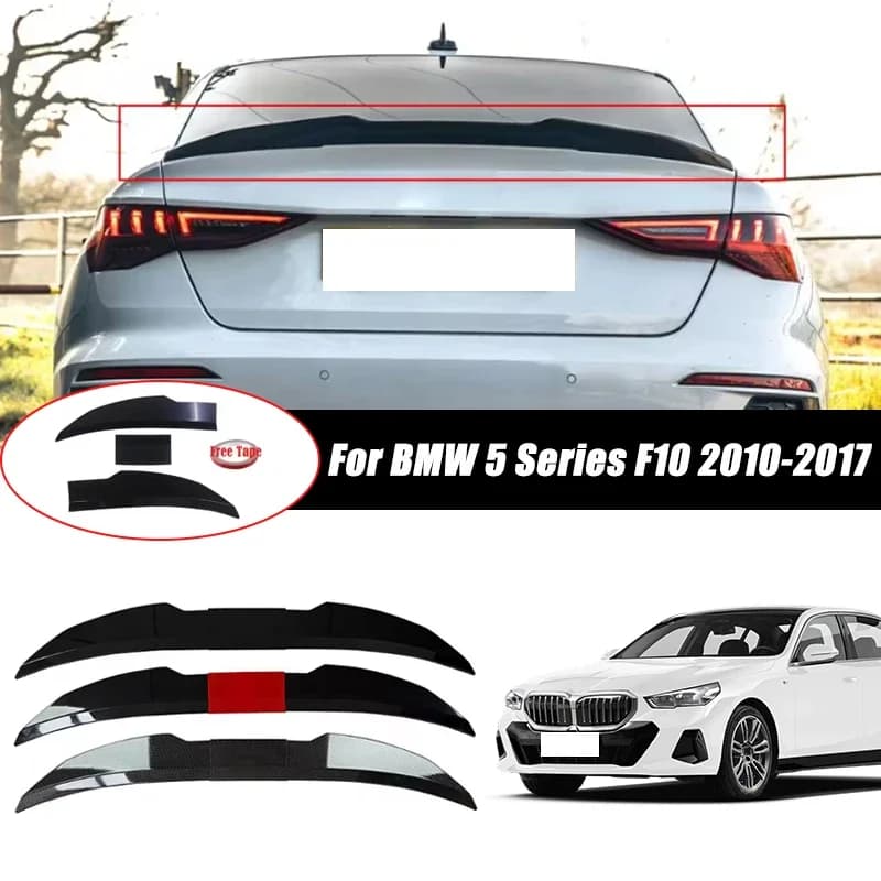 3pcs Sedan Rear Trunk Spoiler For BMW 5 Series F10 2010-2017 Adjustable DIY Modified Trunk Spoiler Automotive Accessories