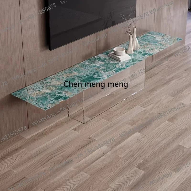 RR Suspended TV Cabinet Living Room Advanced Italian Minimalist Acrylic Suspended Floor Cabinet