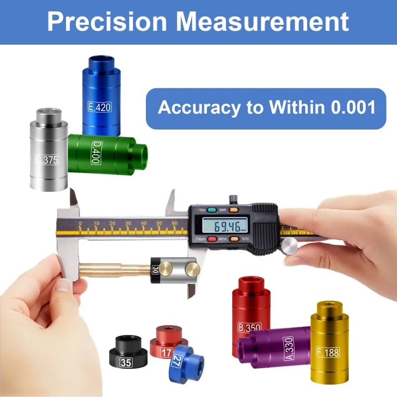 Comparator Set Top Gap Gauge Headspace Gauge with 14 Inserts Suitable for .17 To .45 Caliber