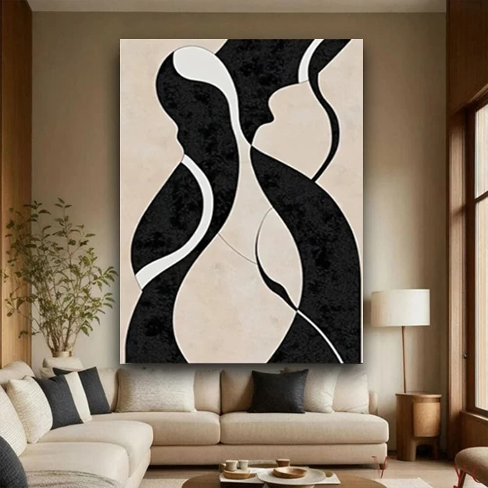large Hand Painted Abstract Nude Oil Painting on Canvas sexy becatiful gray Naked painting Wall Art Sexy woman Canvas Pictures