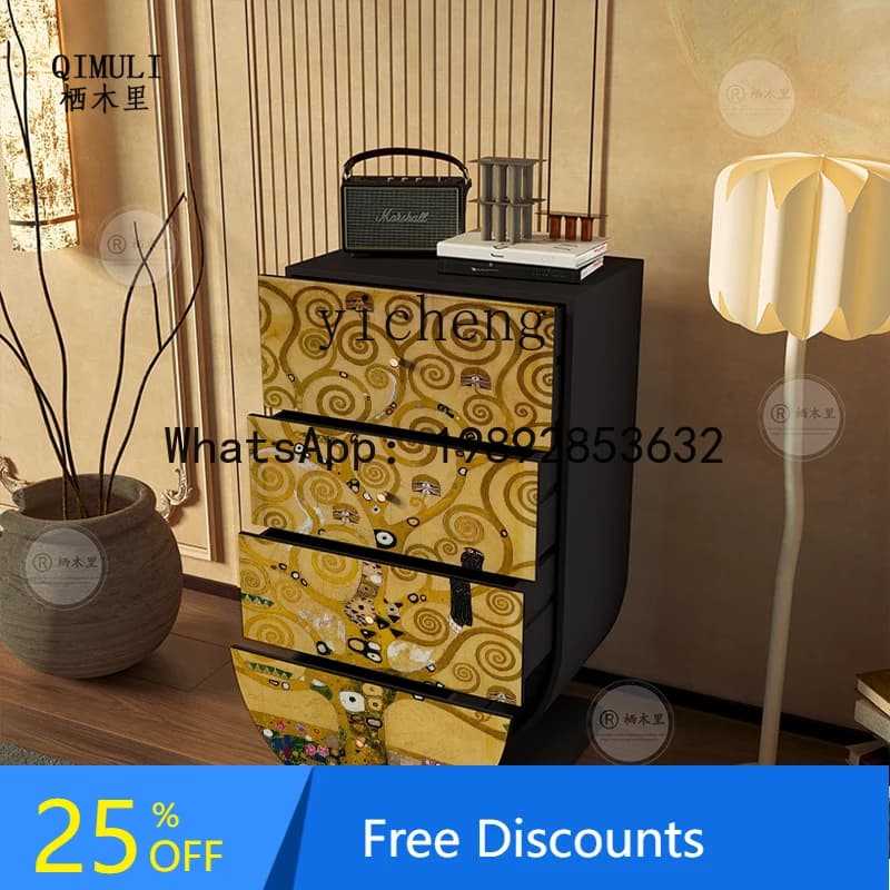 French abstract tree living room porch drawer cabinet integrated four chest bedroom bedside locker