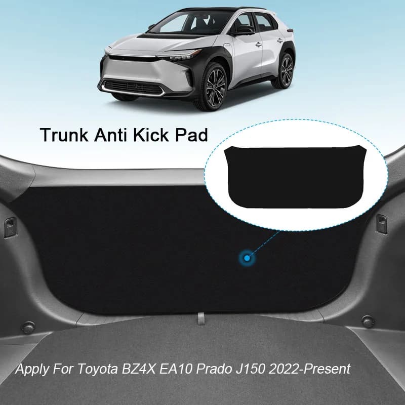 Car PU Leather Mat For Toyota BZ4X EA10 PRADO J150 2022-2025Anti-kick Carbon Trunk Weather Dustproof Protection Tailgate Sticker