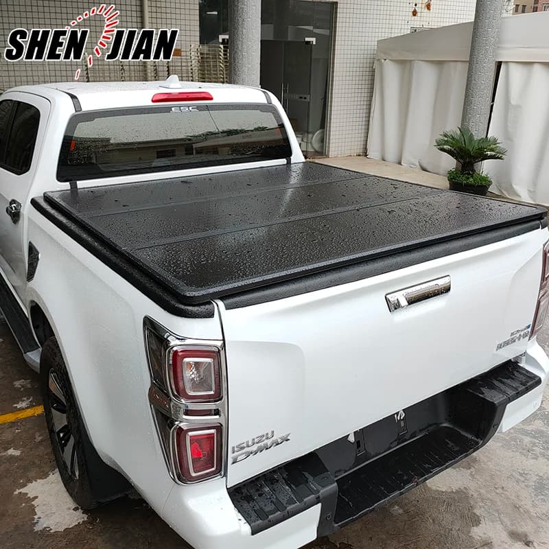 Thailand Quality Auto Exterior Accessories Pickup Truck Soft Hard Tri Fold Tonneau Cover for  Hilux tacoma Cover