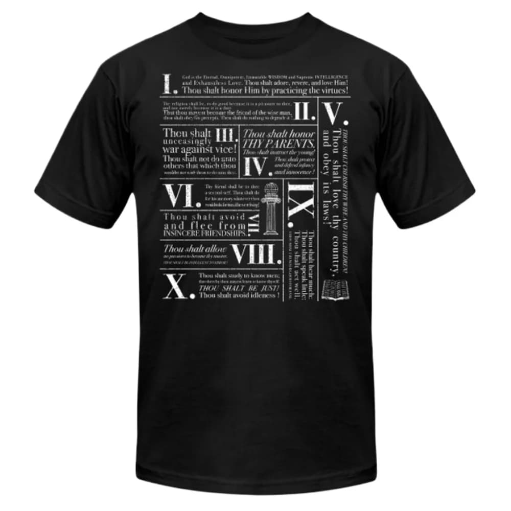 Freemasons Ten Commandments Masonic Freemason T-Shirt 100% Cotton O-Neck Short Sleeve Summer Casual Mens T-shirt Size S-3XL