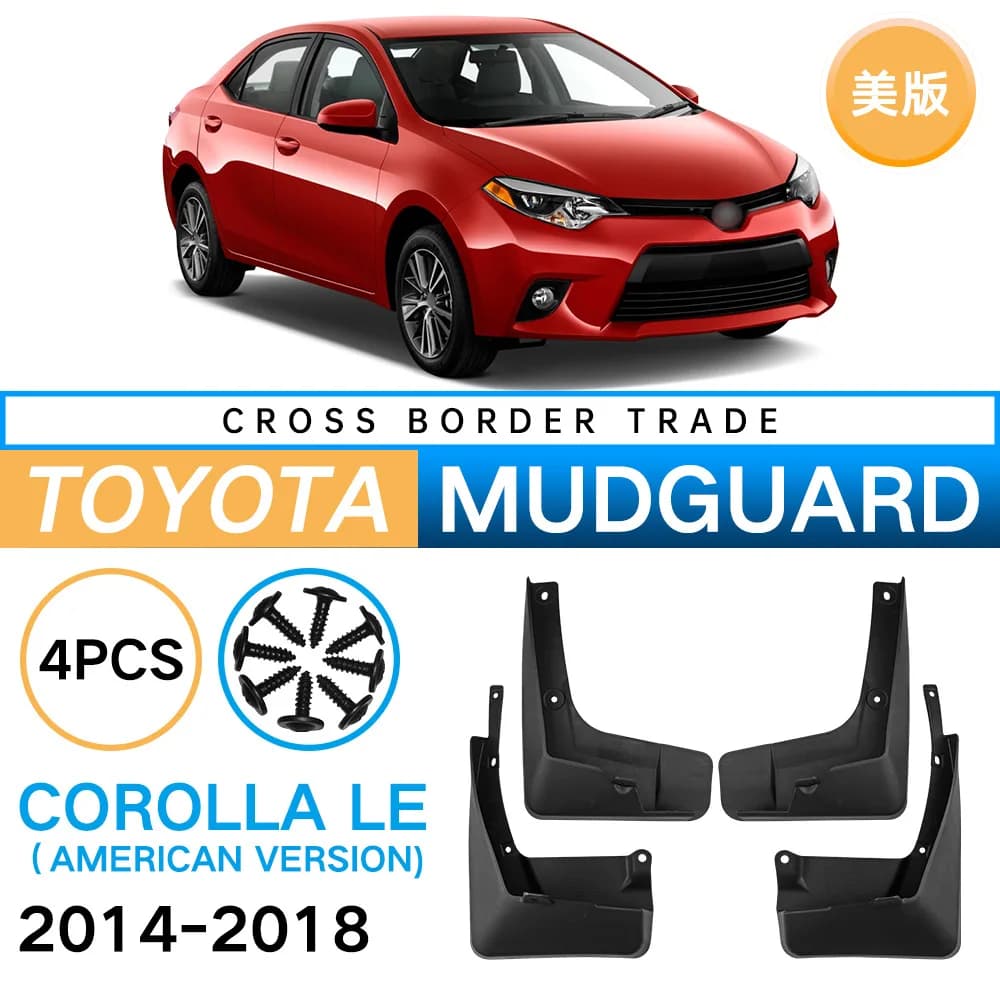 Car Auto Splash Guards Mud Flaps Fender Mudguard for 2014–2018 US-spec Toyota Corolla LE Road Sand Stone Impact Defender