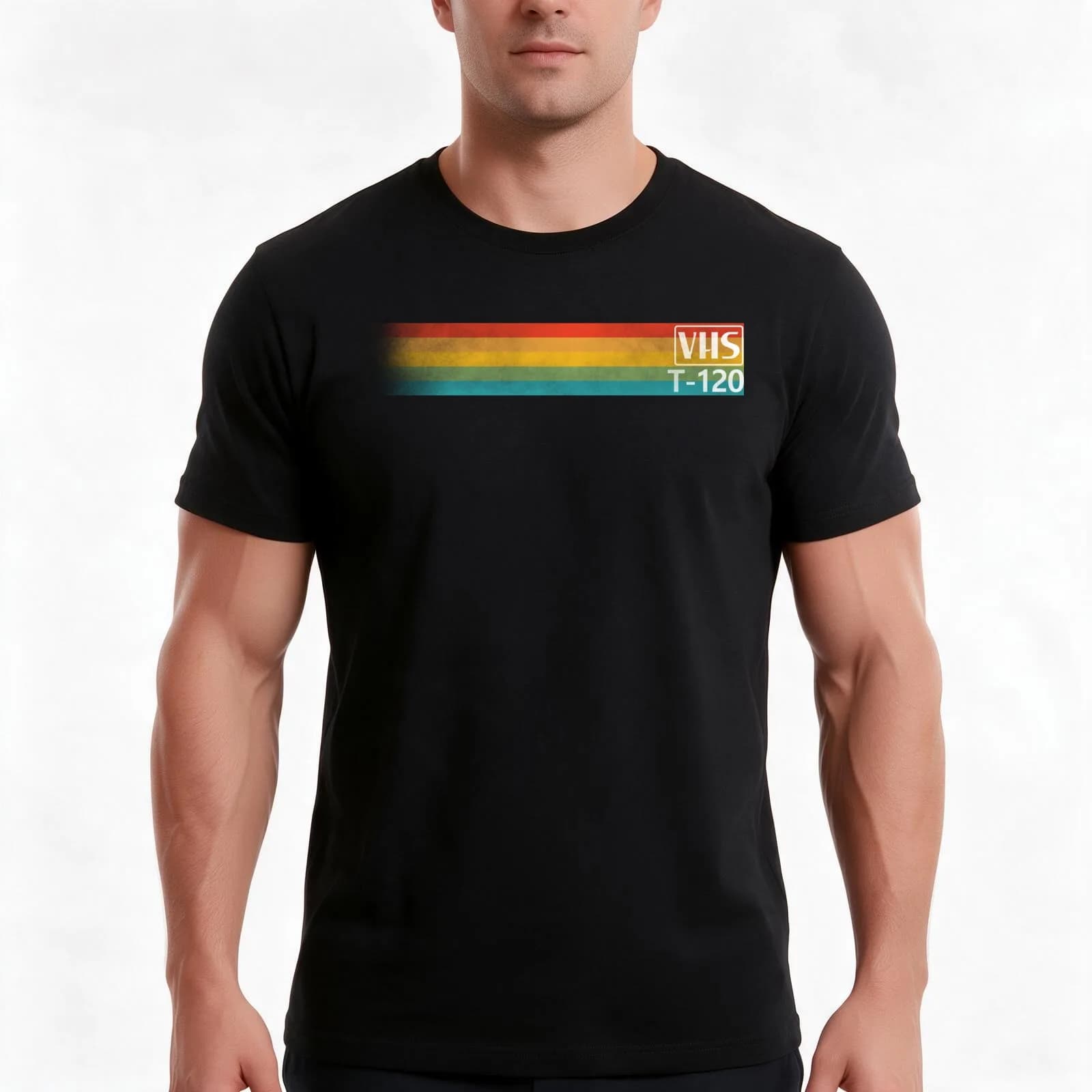 VHS Vintage T-Shirt, Summer Casual Cotton Tee, Oversized Streetwear Tops, Vintage Graphic Print, Loose Fit Short Sleeve