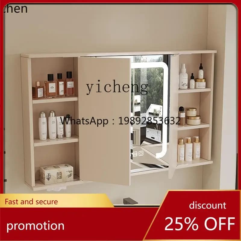 HXL A1  bathroom feng shui mirror cabinet hidden smart mirror box rack toilet dressing mirror modern storage cabinet
