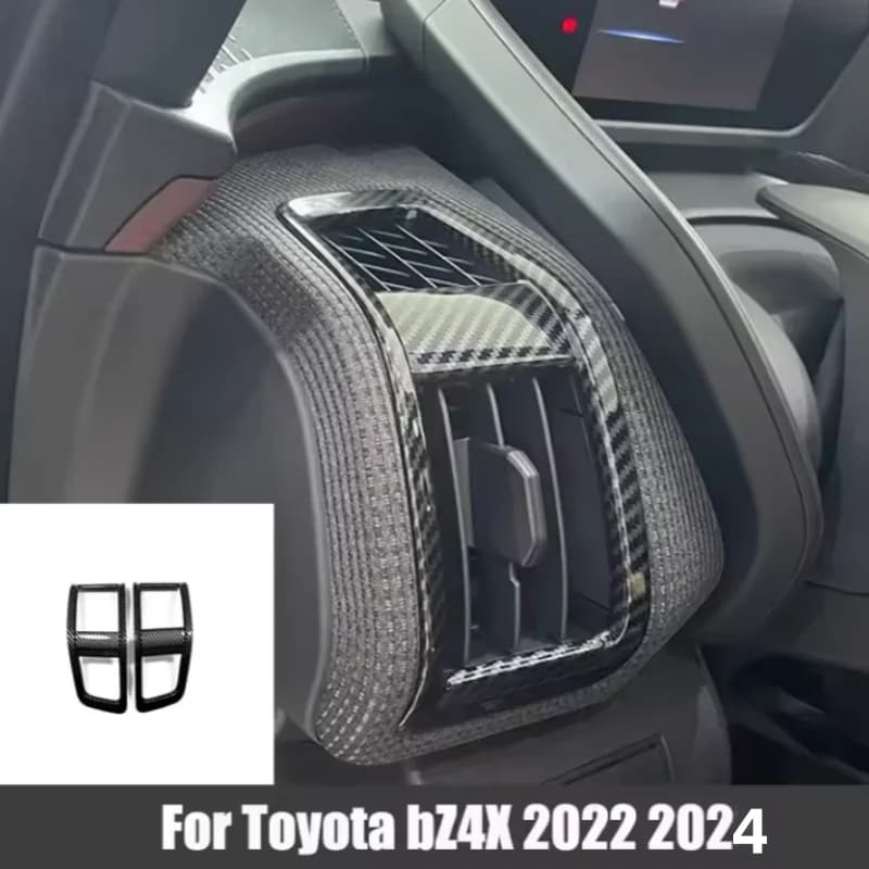 Left and Right Air Outlet Trim Sticker of Dashboard Frame Decoration For Toyota bZ4X 2022-2024 ABS Car Styling Accessories