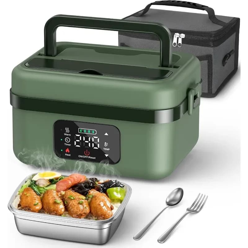 Portable Camping Rechargeable Stainless Steel Food Warmer Latest Model Compact Outdoor Heating Appliance