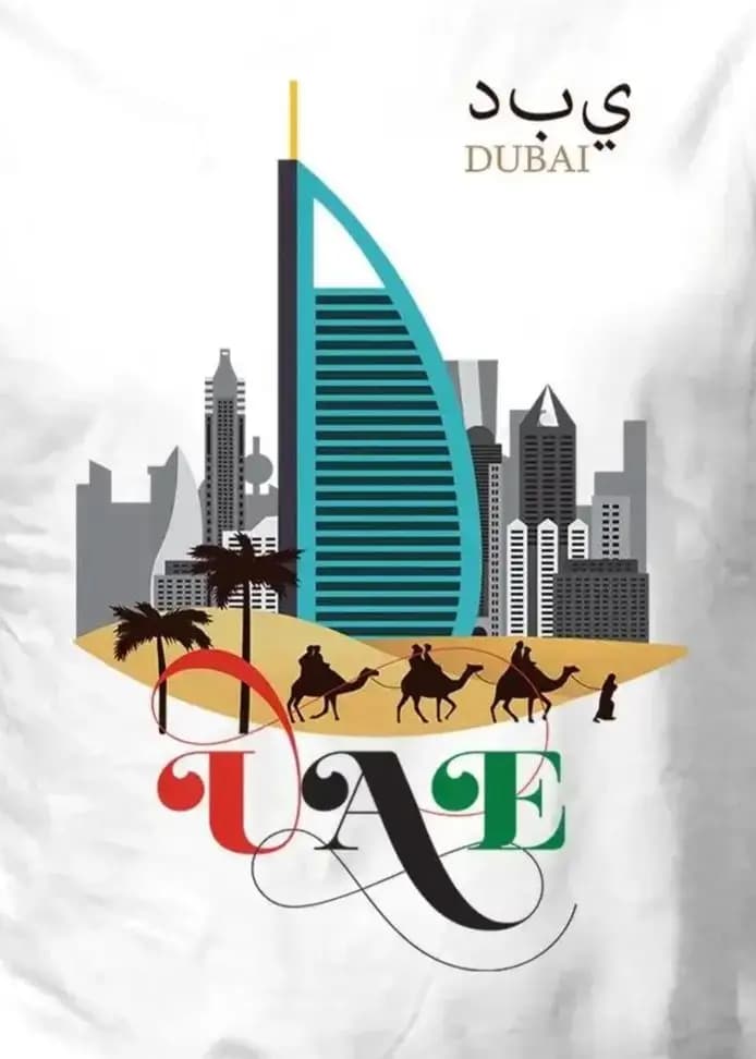 UAE Dubai City T-Shirt. Summer Cotton Short Sleeve O-Neck Mens T Shirt New S-3XL