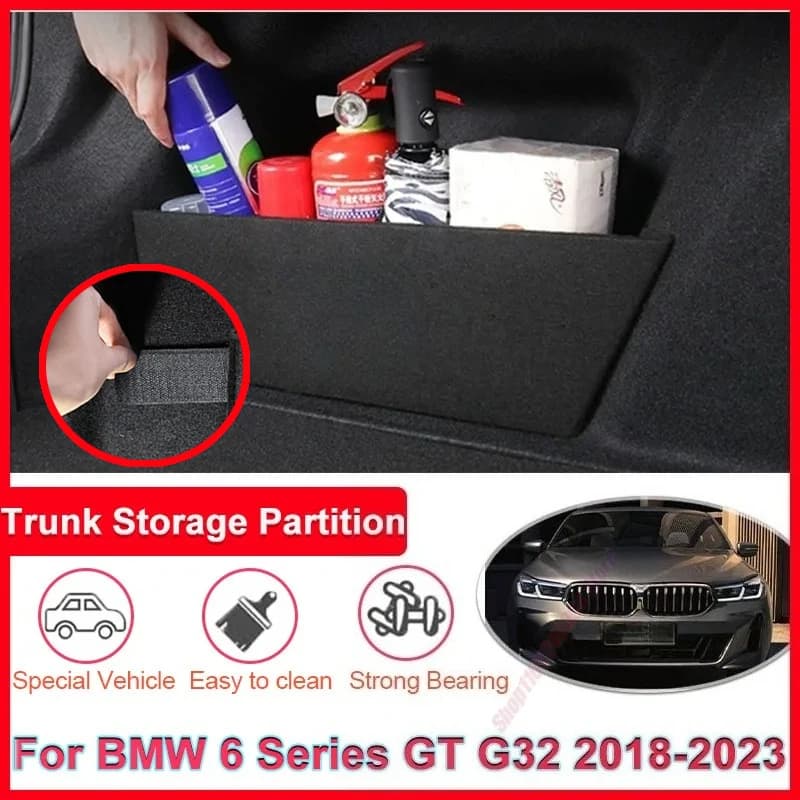 For BMW 6 Series Sport GT G32 2018-2023 Car Trunk Storage Partition Box Side Storage Auto Part Interior Accessories Rear Sorting