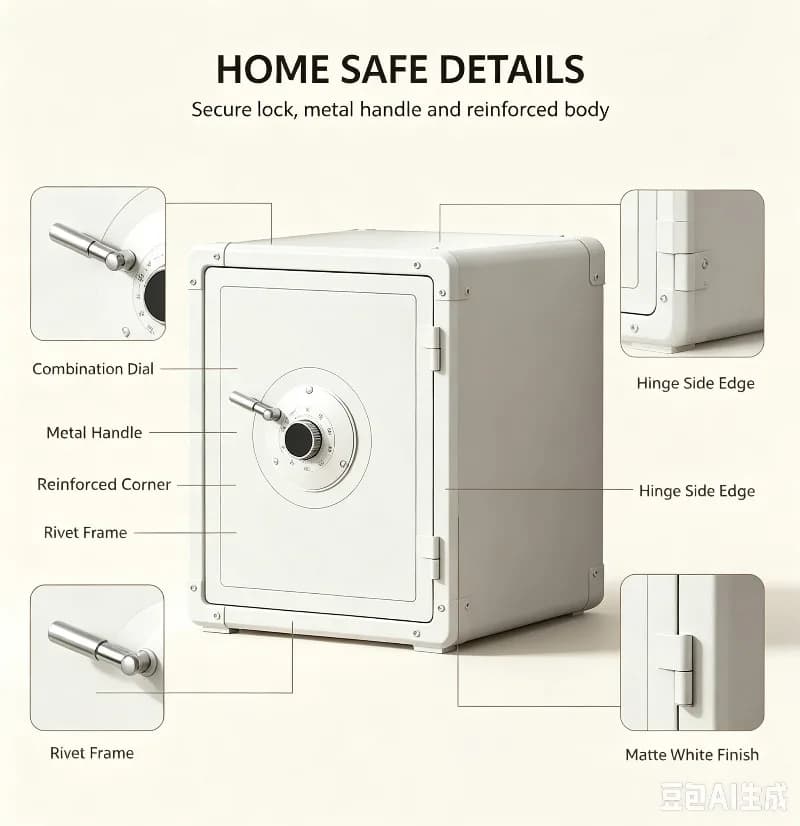 LLY retro mechanical fingerprint safe household anti-theft can not move the small password safe