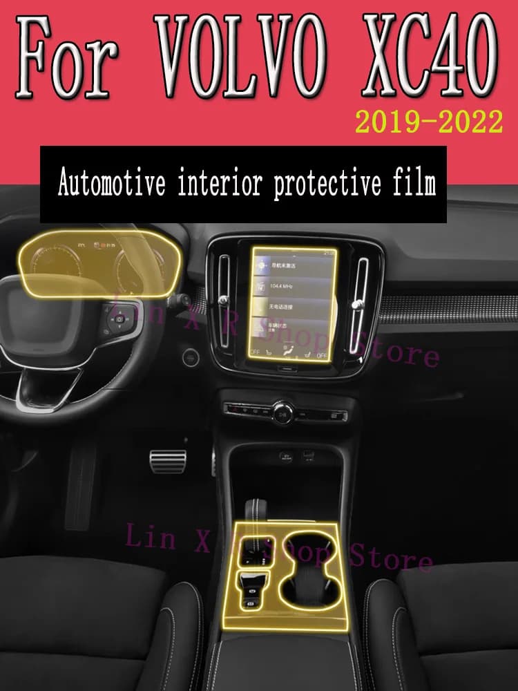 For VOLVO XC40 2019 2022 2021 Gearbox Panel Navigation Automotive Interior Screen Protective Film TPU Anti-Scratch