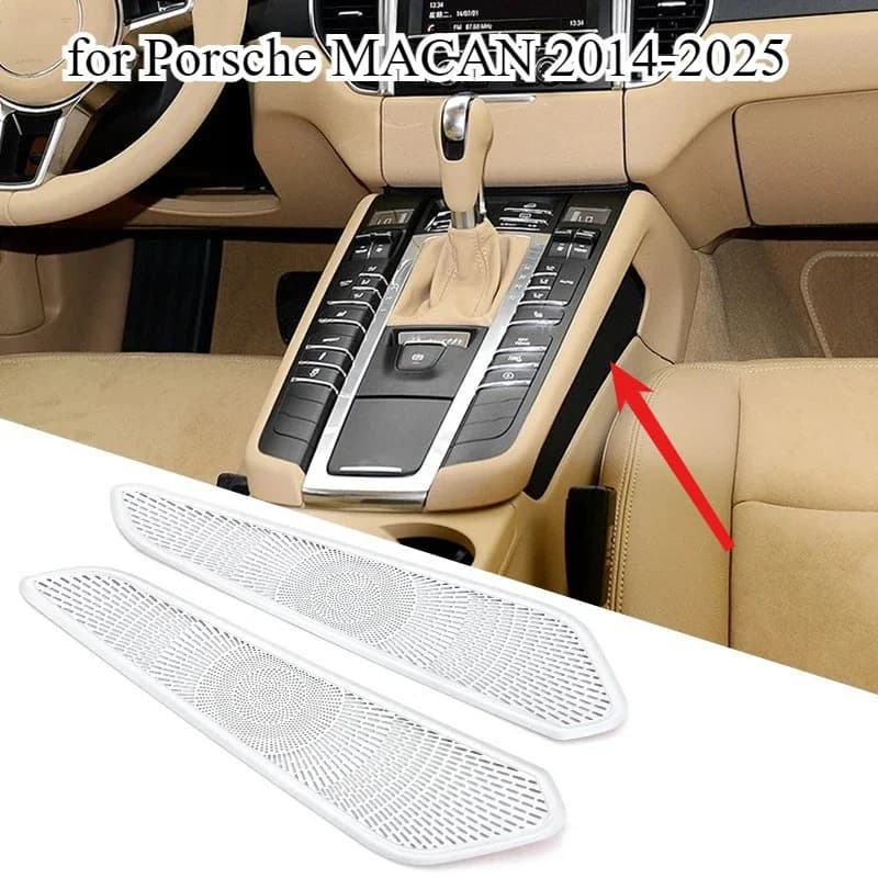 Suitable for Porsche MACAN 2014-2025 Decorative Grilles on Both Sides of The Center Console Cover Trim Interior Car Accessories