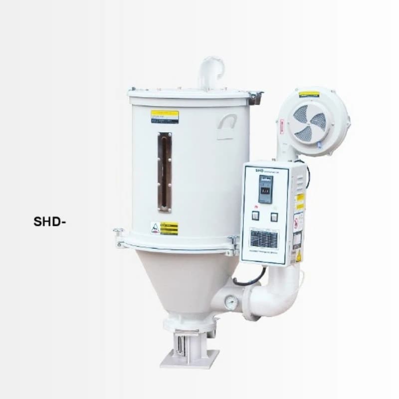 200 hopper dryers, various types of 119kg dryers, injection molding machines
