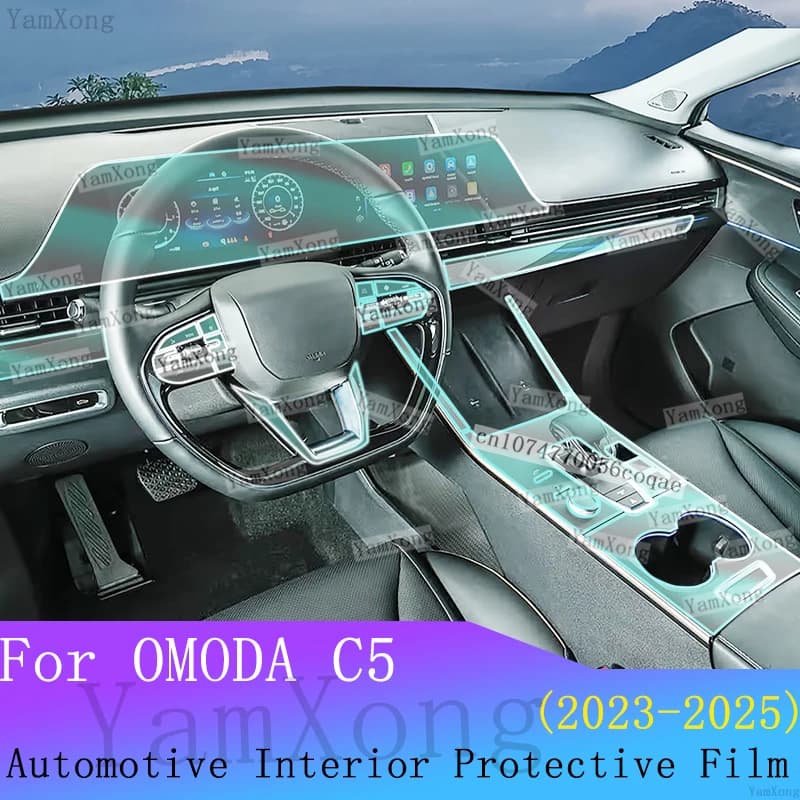 For Chery OMODA C5 5 interior Kit Protection Film Navigation Dashboard screen Sticker Center Gear Panel scratch Transparent Film