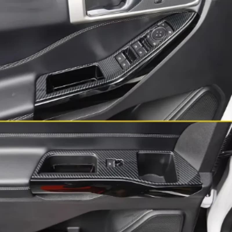 Interior Accessories For Ford Explorer 2023 2024 Carbon Fiber Window Lifter Switch Armrest Panel Trim Car Styling