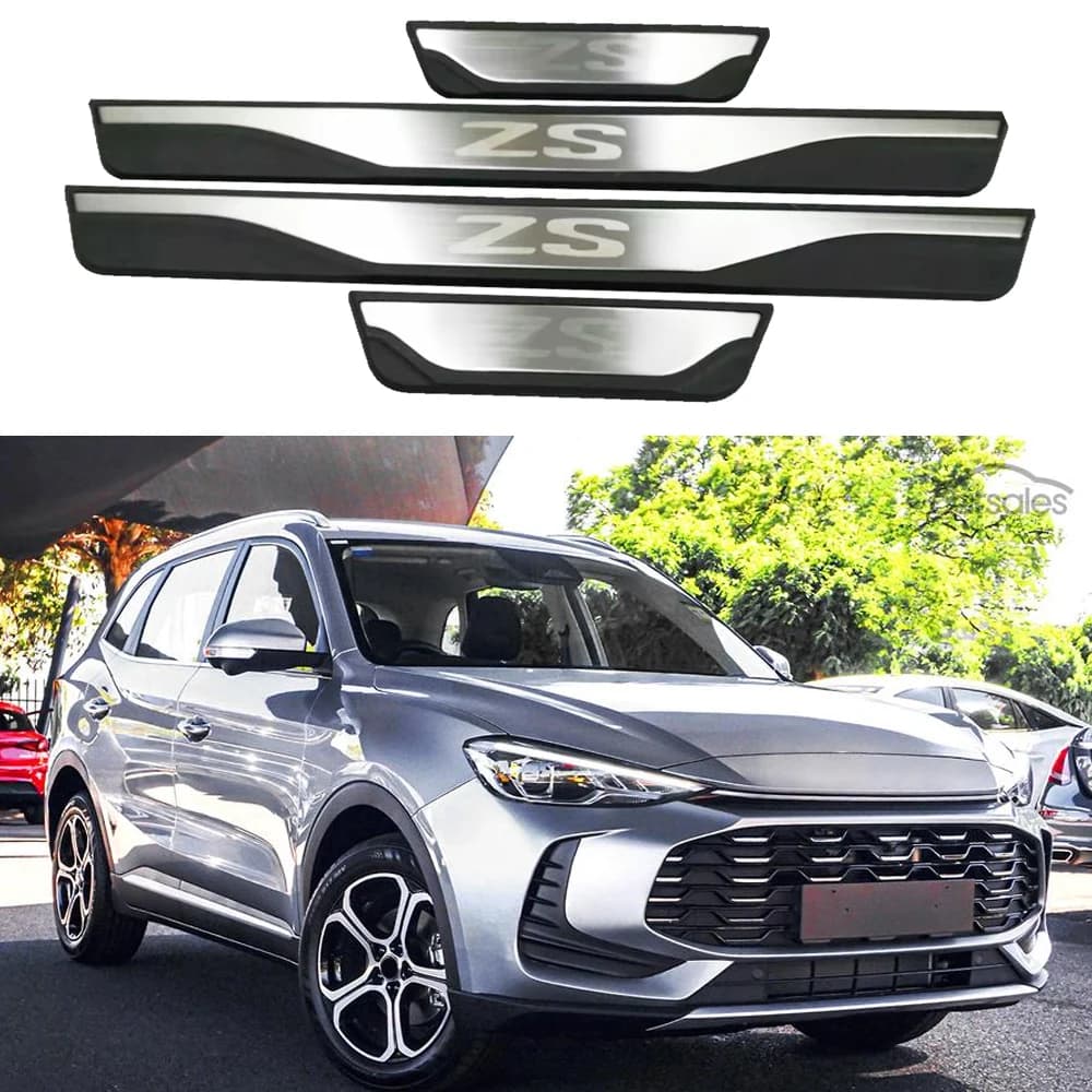 For MG ZS 2024 2025 2026 Car Accessories Door Sill Trim Scuff Plate Pedal Protector Guard Styling Auto Threshold Stickers 4pcs